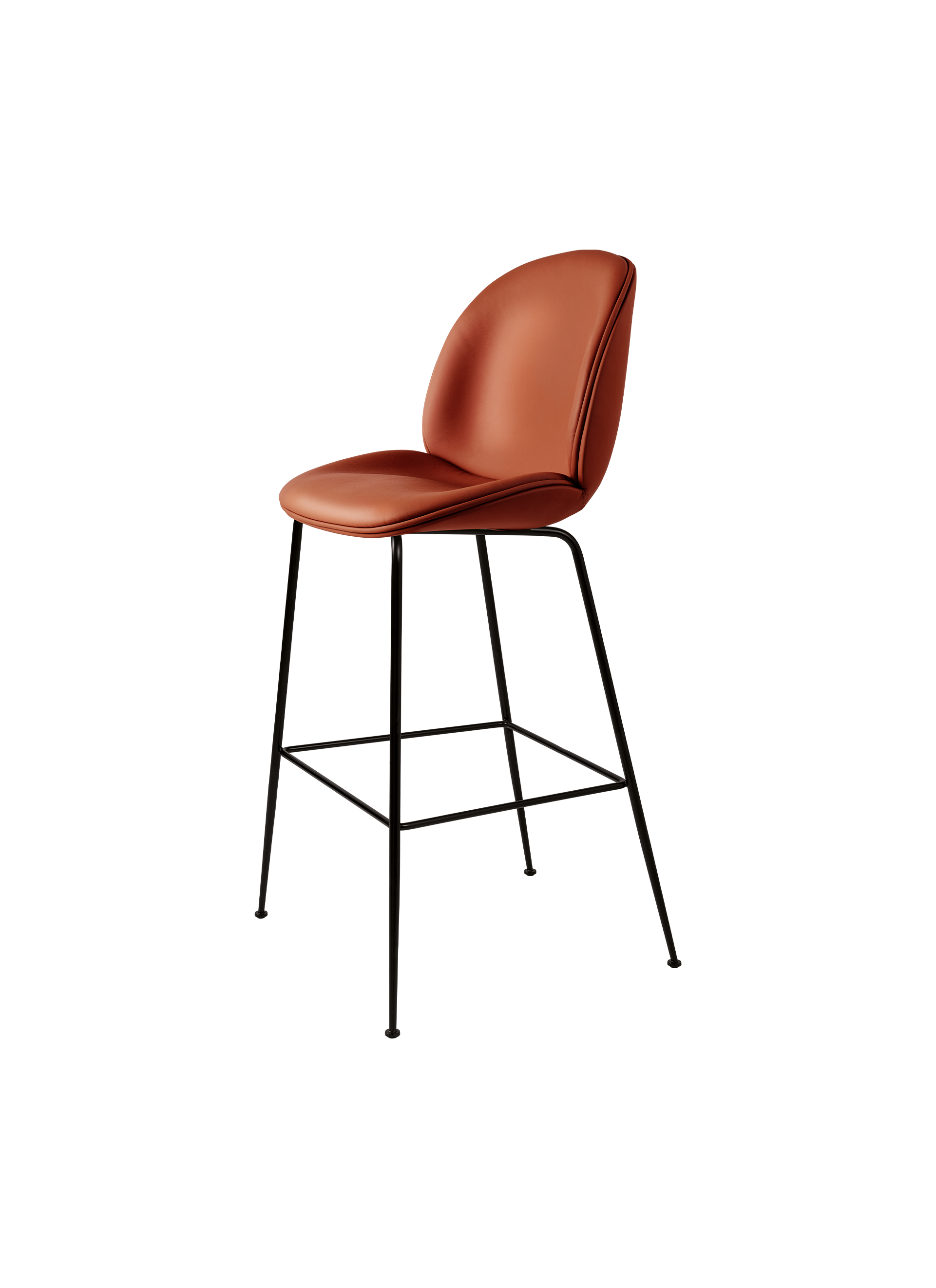 GUBI Beetle Bar Chair, 3D Veneer & Front Upholstered